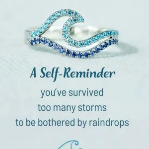 Elegant Blue Wave Ring